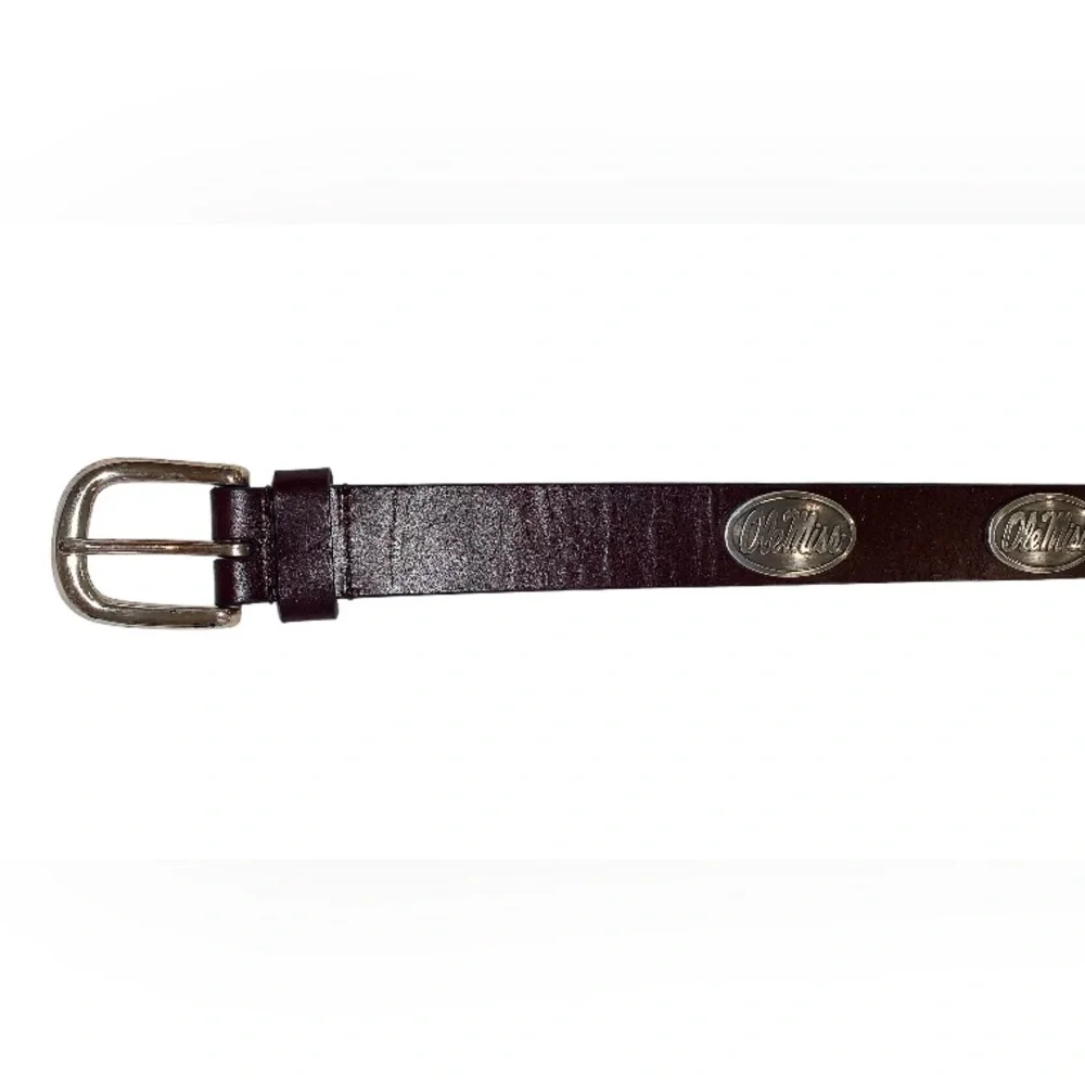 ENMON Ole Miss leather belt boys size small 24 26